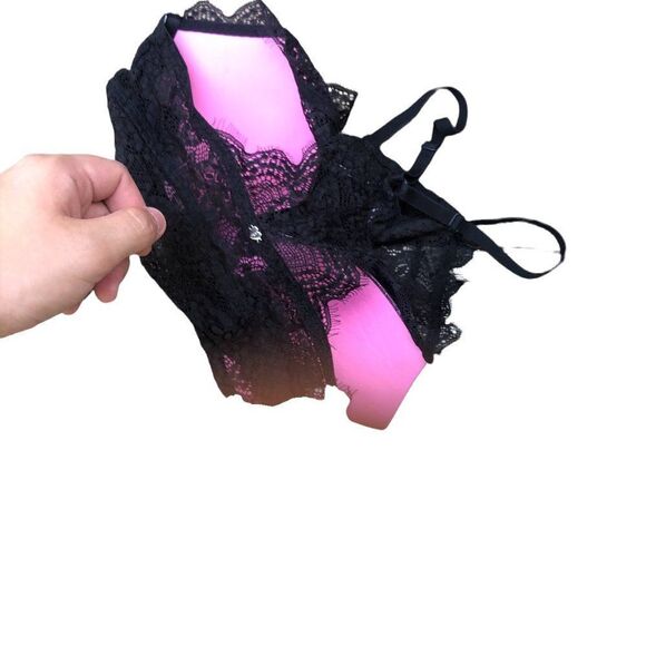 NEVER WORN Pink Push Up Bra Medium Black - Picture 5 of 5